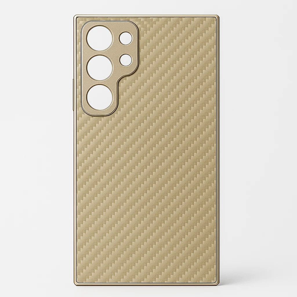 Coque effet Carbone Or